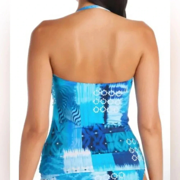 Bleu Rod Beattie Draped Bandeau Tankini, Too Hot To Handle Size 10 - Picture 3 of 8